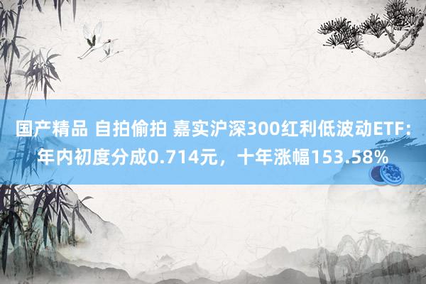 国产精品 自拍偷拍 嘉实沪深300红利低波动ETF：年内初度分成0.714元，十年涨幅153.58%