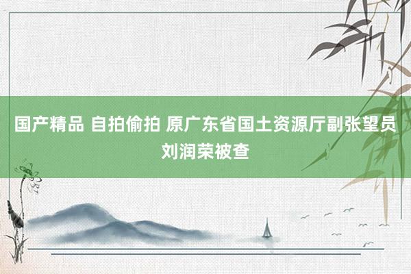 国产精品 自拍偷拍 原广东省国土资源厅副张望员刘润荣被查